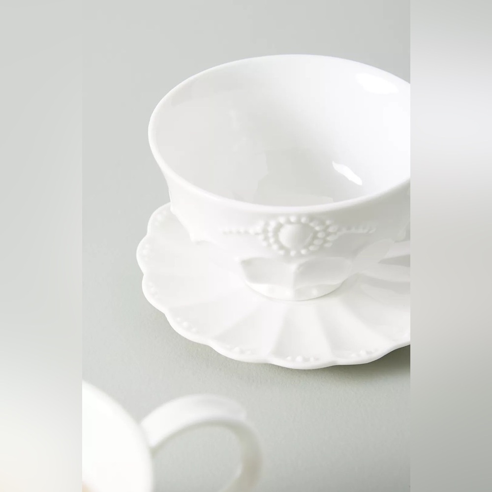 Set of 8 vintage Anthropologie Ville Fleur Cups & Saucers - Picture 3 of 5